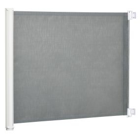 Barrera retráctil para perros con ancho ajustable 5,5-115 cm gris