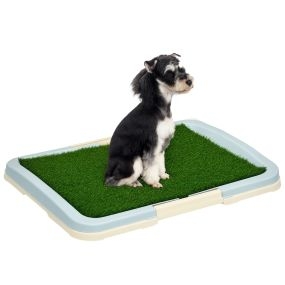 Inodoro para perros con césped artificial, rejilla y bandeja desmontable 63x48,5x6 cm multicolor