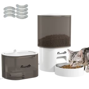 Comedero automático para gatos y perros 3L con app, 1-10 comidas al día, filtro y luz LED