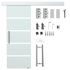 Puerta corrediza de vidrio de seguridad 77,5x205 cm