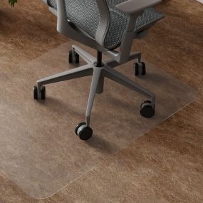 Alfombrilla protectora para suelos 90x120 cm transparente para silla de escritorio y oficina