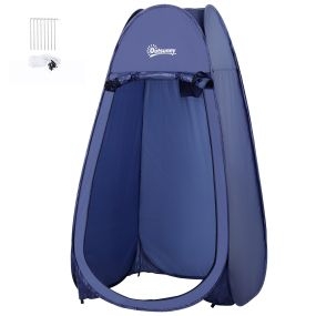 Tienda de ducha pop up instantánea con protección UV techo impermeable asa 100x100x185 cm azul turquí