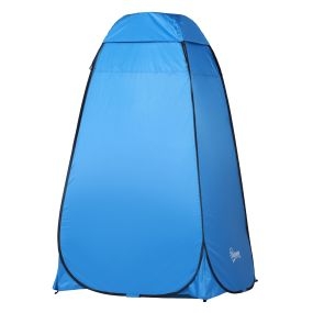 Tienda de ducha portátil pop-up con bolsa de transporte 120x120x190 cm azul