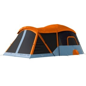 Tienda de Campaña Familiar para 4 Personas Tienda Camping Plegable Tipo Túnel con 2 Habitaciones Puertas Ventanas Tragaluces Bolsa y Gancho Impermeable 3000 mm Fácil Montaje para Senderismo