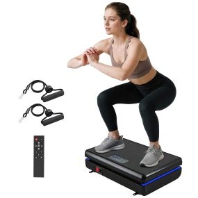 Plataforma vibratoria 120 velocidades 5 programas 200W con bandas elásticas y mando a distancia