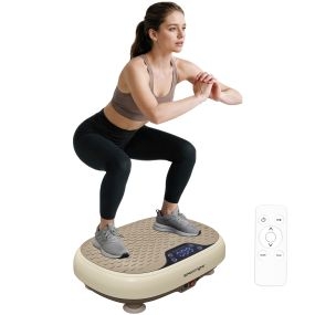 Plataforma Vibratoria, 20 Velocidades, 3 Programas, Plataforma Vibración Muscular 150W con Pantalla LED, Mando a Distancia, Máquina para Hacer Ejercicio en Casa, Adelgazar, Drenaje Linfático