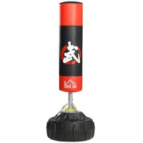 Saco de boxeo de pie 80 cm con base rellenable 60 kg arena o 50 kg agua para MMA karate taekwondo entrenamiento en casa y gimnasio