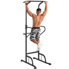 Barra de Dominadas Altura Regulable 180-212 cm, Estación de Fondos Resistente para Gimnasio en Casa, Máquina Dominadas Multifuncional, para Entrenamiento de Fuerza, Carga 120 kg