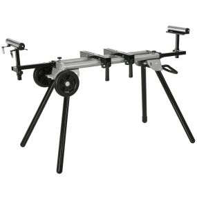 Soporte universal plegable para sierra ingletadora ajustable 123,5-245x73x96 cm negro