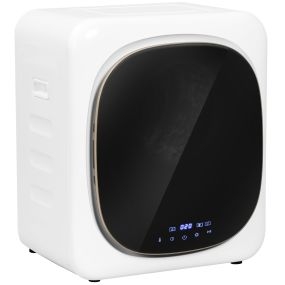 Secadora de Evacuación 4 kg, Secadora de Ropa Compacta 800W, Pantalla Táctil, Función Antiarrugas, Control Temperatura y Tiempo, Carga Frontal, Tambor Inox, Montable en Pared o Suelo, Blanco