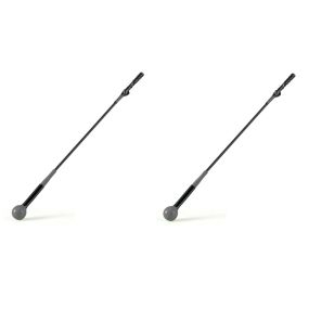 Set de 2 entrenadores de swing de golf con empuñadura ergonómica de fibra de vidrio para diestros 100 cm gris