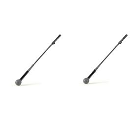 Set de 2 entrenadores de swing de golf con empuñadura ergonómica de fibra de vidrio para diestros 80 cm gris