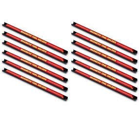 Juego de 12 Barra Magnética para Herramientas de Acero con Gran Fuerza Magnética Capacidad de 10 kg por Barra 46 x 2,5 x 1,5 cm Rojo
