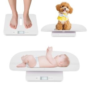 Báscula digital para bebés con bandeja desmontable, 5 unidades, apagado automático y pantalla LED blanca
