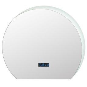 Espejo de baño LED regulable 3 colores con memoria hora y temperatura 53 x 60 cm plateado