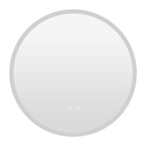 Espejo de baño LED redondo 70 cm con 3 colores de luz, regulación de intensidad, antivaho y memoria