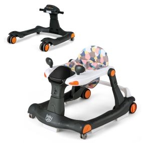 Andador 2 en 1 plegable para niños altura y velocidad regulables negro 73 x 59,5 x 54,5 cm
