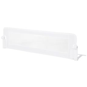 Barandilla plegable para cama de niños y bebés 152 cm con correa de seguridad ajustable blanca