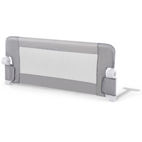Barandilla plegable para cuna de bebé 105 cm gris con funda desmontable de tela