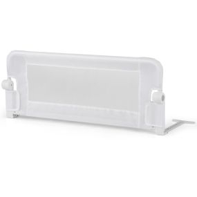 Barandilla plegable para cuna de bebé 105 cm blanca con funda desmontable