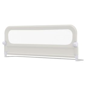 Barandilla plegable para cama infantil ajustable 178 cm con funda extraíble blanco