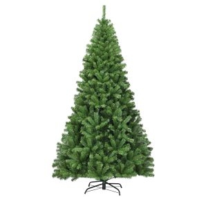 Árbol de Navidad de 2,25 m con 1346 ramas, bisagras y base de metal resistente