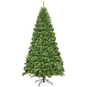 Árbol de Navidad artificial abeto 2,3 m sin luces con base metálica para casa y oficina