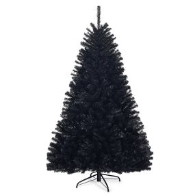 Árbol de Navidad de 1,8 m con decoraciones de Halloween, 1036 ramas, sin iluminación, base metálica sólida
