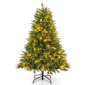Árbol de Navidad artificial 150 cm con luces LED multicolores y blancas cálidas 11 modos
