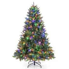 Árbol de Navidad artificial 180 cm con luces LED multicolores y blancas cálidas 11 modos