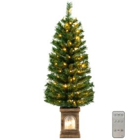 Árbol de entrada 120 cm con 100 luces LED, temporizador, 3 modos, 160 puntas de ramas