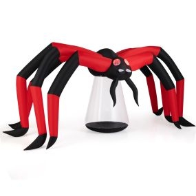 Araña inflable gigante de Halloween con luces LED impermeable para exterior 313 cm