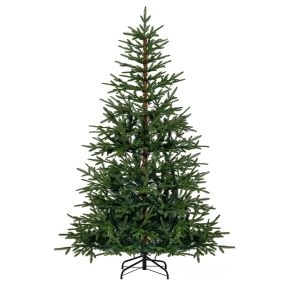 Árbol de Navidad artificial preiluminado 180 cm con 250 luces LED blanco cálido y multicolor 11 modos 530 puntas verde