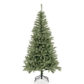 Árbol de Navidad artificial plegable de 180 cm con 692 puntas y base de metal