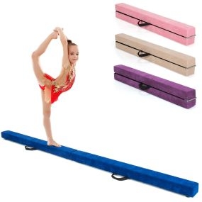 Barra de equilibrio portátil plegable para gimnasia 210 x 10 x 6,5 cm azul