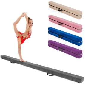 Barra de equilibrio portátil plegable para gimnasia 210 x 10 x 7 cm gris