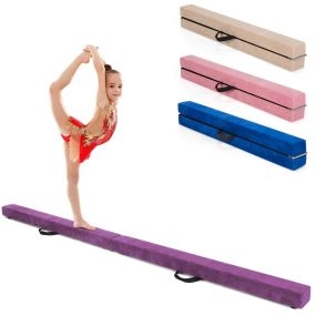 Barra de equilibrio portátil plegable para gimnasia 210 x 10 x 6,5 cm púrpura