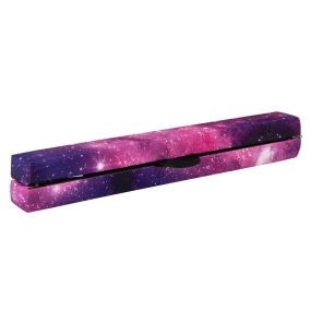 Barra de equilibrio plegable de madera sólida con superficie antideslizante y asa púrpura claro