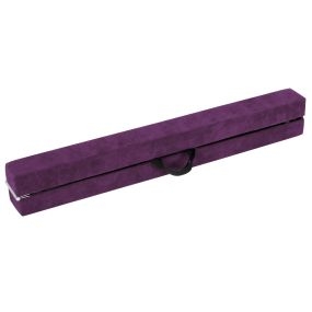 Barra de equilibrio plegable con base de madera sólida y superficie antideslizante púrpura