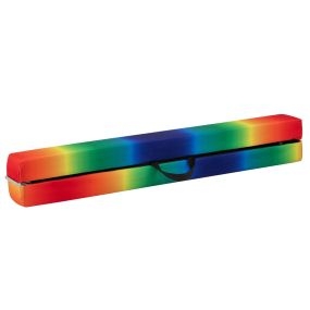 Barra de equilibrio plegable de madera sólida con superficie antideslizante y asa multicolor