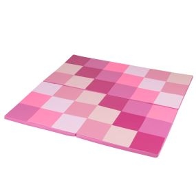 Alfombra de actividades infantil plegable impermeable de espuma suave rosa