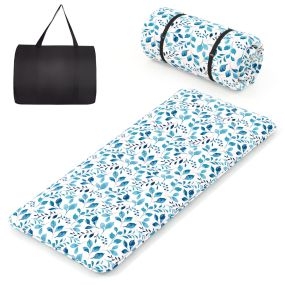 Colchón enrollable tatami con funda lavable y bolsa de transporte azul claro 200 x 90 x 10 cm
