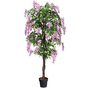 Orquídea artificial rosa de 180 cm con 1260 hojas y 2 troncos para decoración