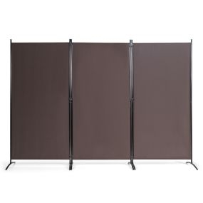 Biombo plegable de 3 paneles café 260 x 183 cm para casa oficina baño y dormitorio