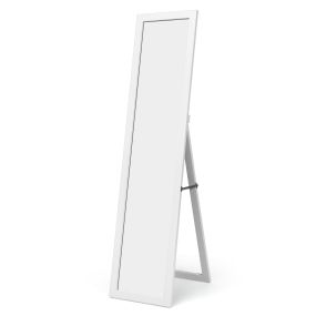 Espejo de cuerpo entero de pared con estructura de madera blanco 37 x 50 x 155 cm