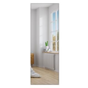 Espejo de pared rectangular sin marco 110 x 38 cm con borde biselado para armario, pasillo y baño