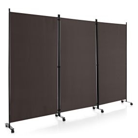Biombo separador de 3 paneles con ruedas para privacidad de hogar oficina dormitorio y café