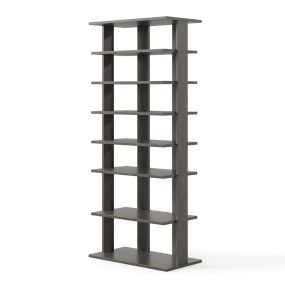 Estante zapatero vertical de 7 niveles gris 47 x 25,5 x 110 cm