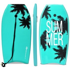 Tabla de natación bodyboard M con correa de seguridad 94 x 47 x 5,5 cm verde
