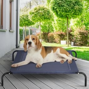 Cama elevada para perro y gato para exterior 110 x 80 x 18 cm